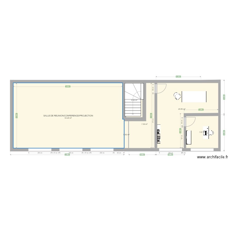 SALLES PAROISSIALES 1ER ETAGE V01. Plan de 0 pièce et 0 m2