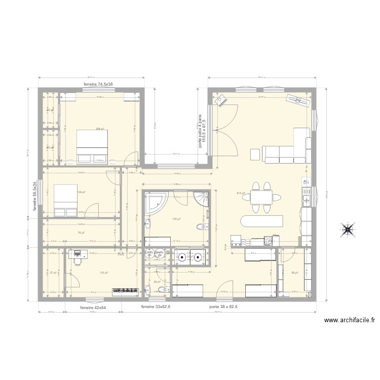 St charles 04.3. Plan de 13 pièces et 158 m2