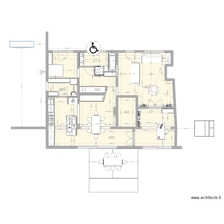 Cerfontaine reno - 221003 - E. Plan de 5 pièces et 114 m2