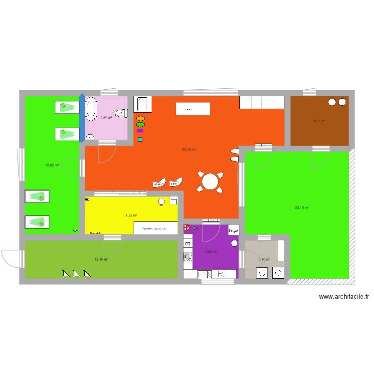 crèche. Plan de 0 pièce et 0 m2