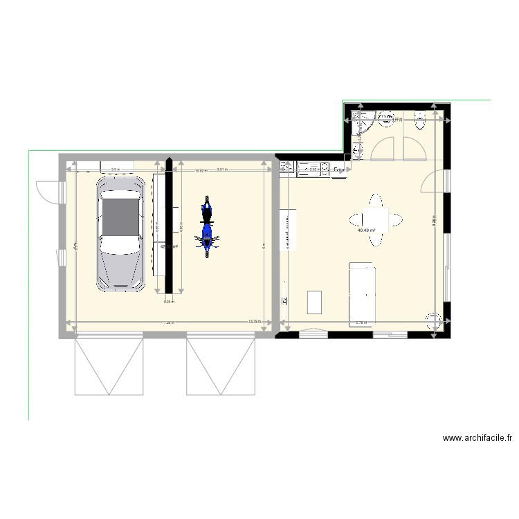 Garage  Extension  3. Plan de 0 pièce et 0 m2