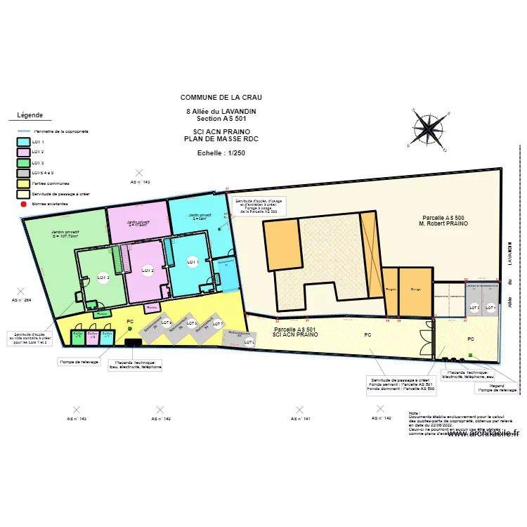 SCI ACN PRAINO MASSE A4. Plan de SCI ACN PRAINO MASSE A4. Plan de