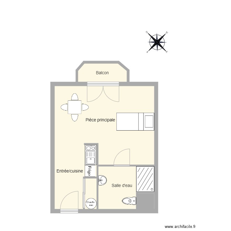 720100694. Plan de 5 pièces et 32 m2