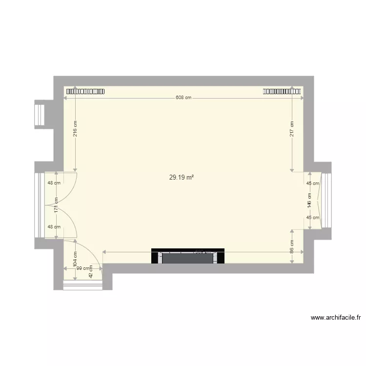 Manoir rdc BUREAU. Plan de 
