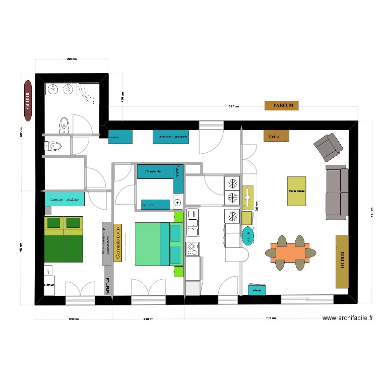 MEZE AVEC MEUBLES 2. Plan de 7 pièces et 87 m2