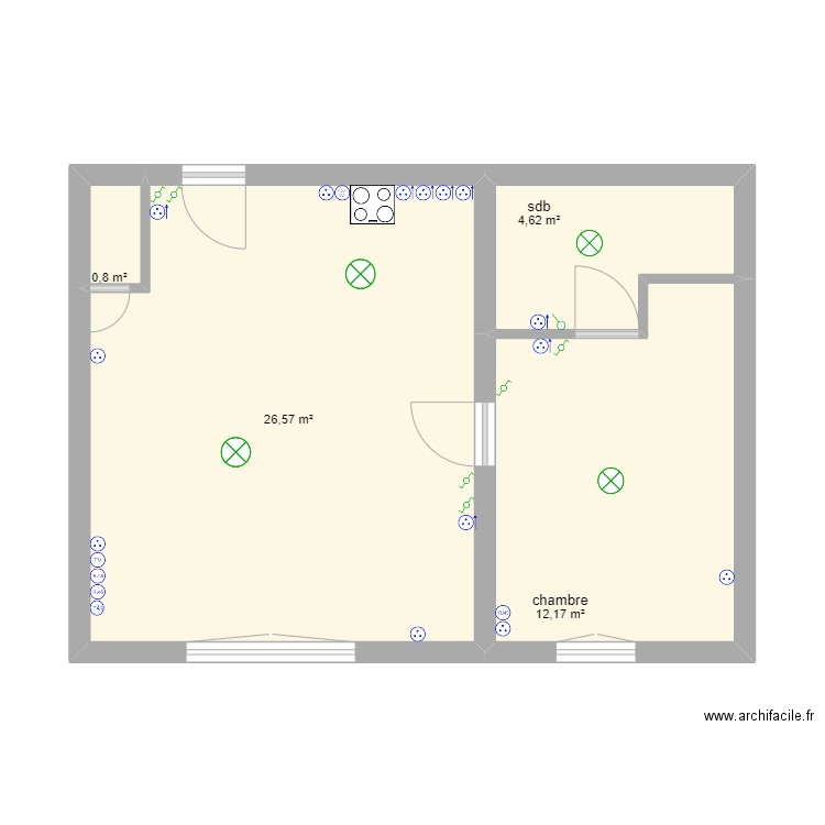 studio pmr. Plan de 0 pièce et 0 m2