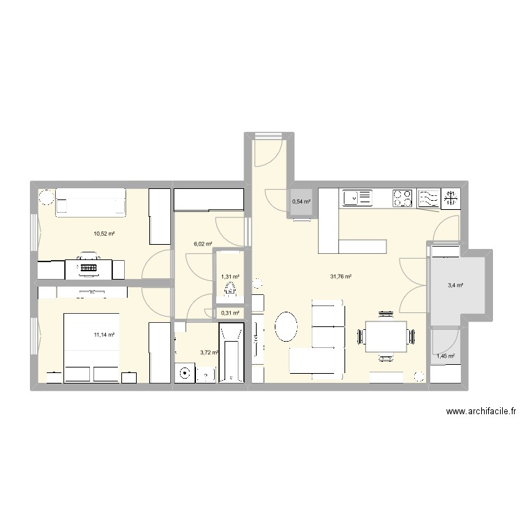 Appart. Plan de 0 pièce et 0 m2