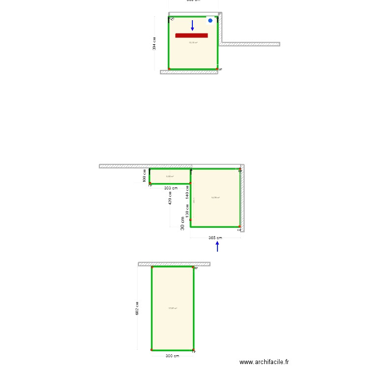 Mark Matray. Plan de 4 pièces et 49 m2