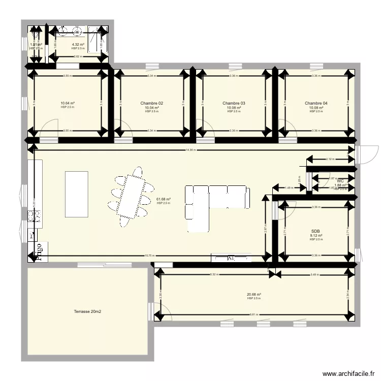 chalet001. Plan de 