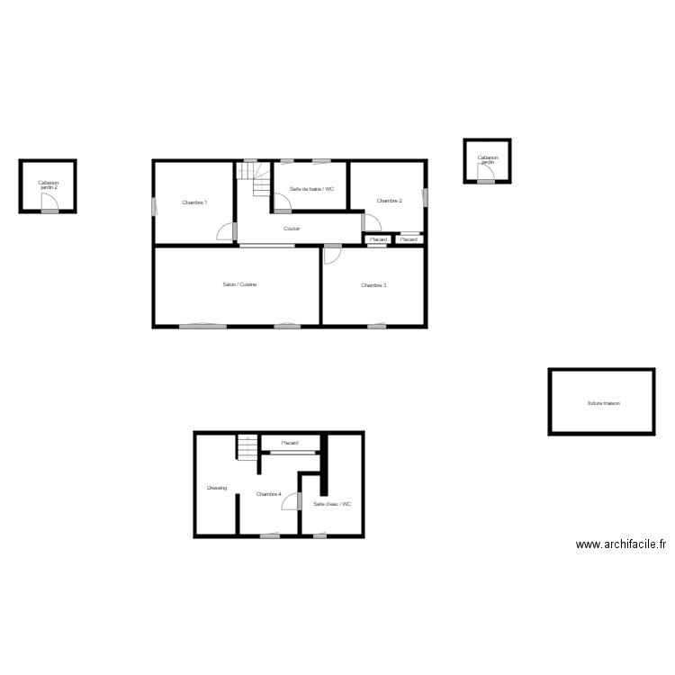 BRIELLE - DOUCHEVINA. Plan de 0 pièce et 0 m2