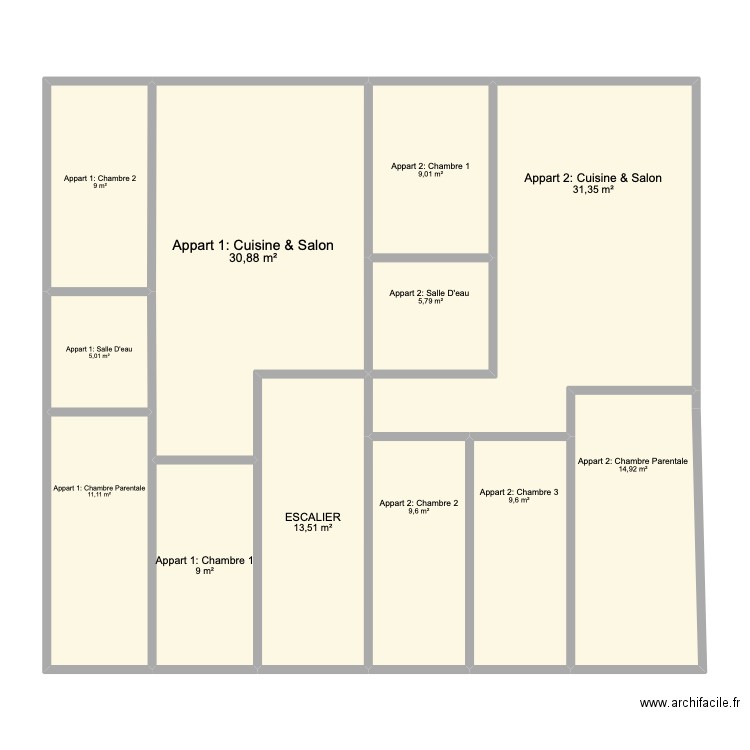 Appartement Boufarik 1er Etage. Plan de 0 pièce et 0 m2