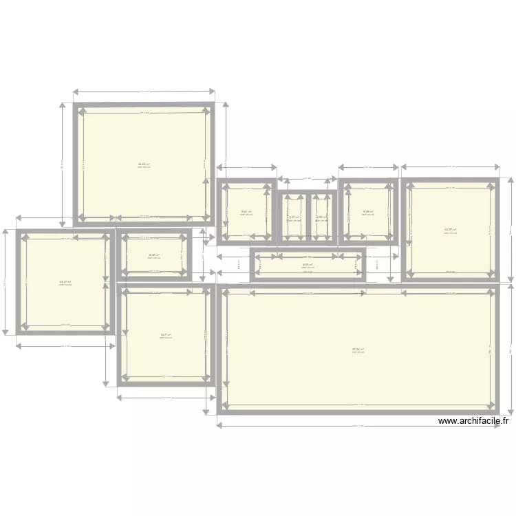 PLAN MAISON CUBE. Plan de 