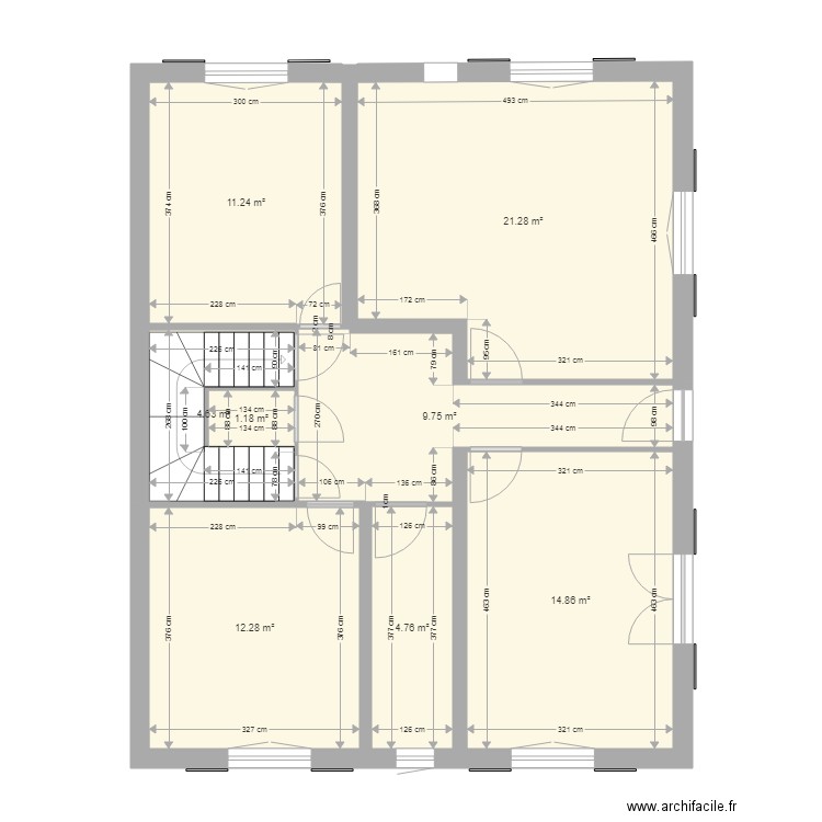 plan 1er actuel. Plan de 0 pièce et 0 m2