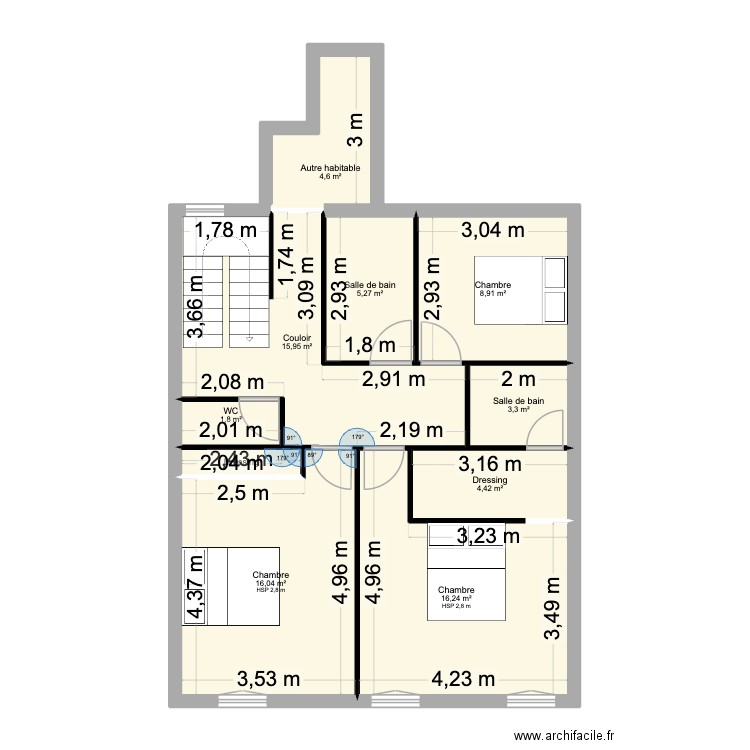 Leonardo Castres Gironde. Plan de 10 pièces et 78 m2