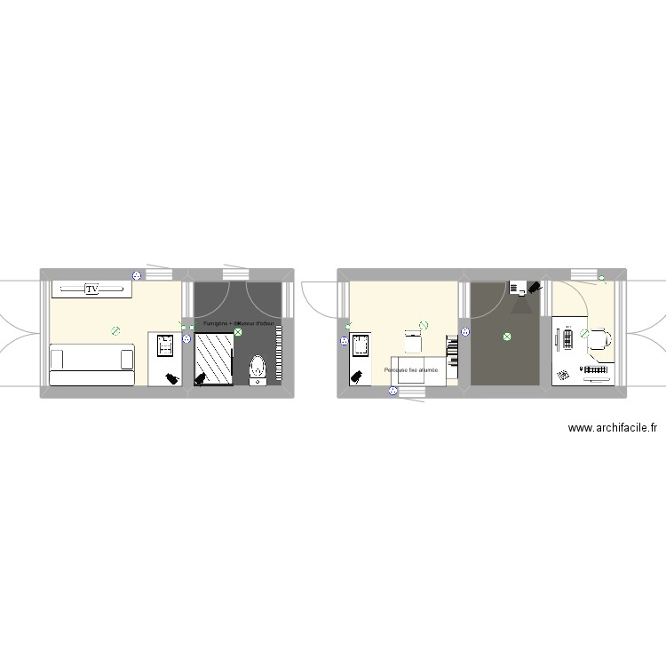 conteneurs adria. Plan de 5 pièces et 24 m2