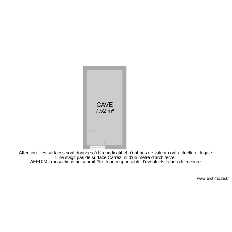 BI 7944 CAVE. Plan de 