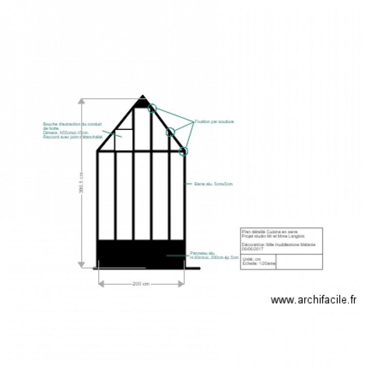 plan detaille serre 2. Plan de 0 pièce et 0 m2