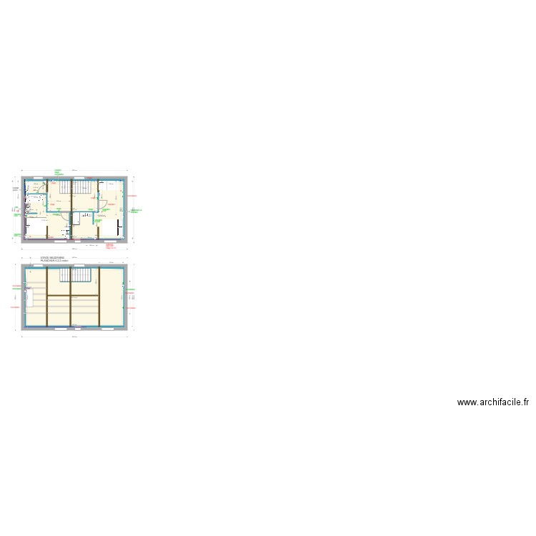 etage marzan v18. Plan de 6 pièces et 160 m2