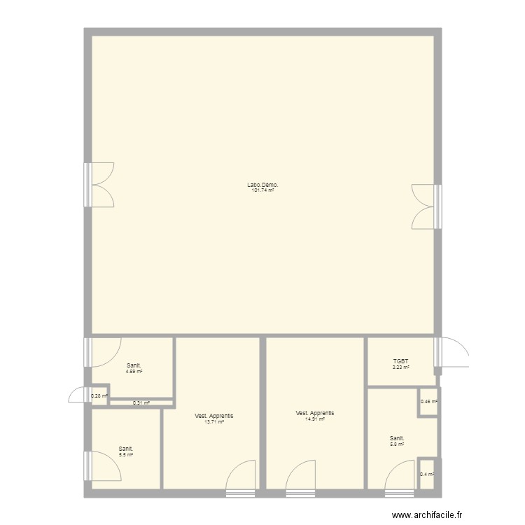 CFA  plan avant travaux. Plan de 0 pièce et 0 m2