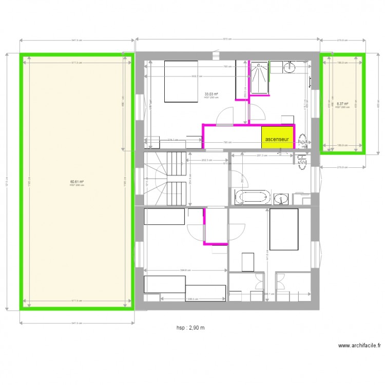 Enghien étage 1 06 05 2018. Plan de 0 pièce et 0 m2