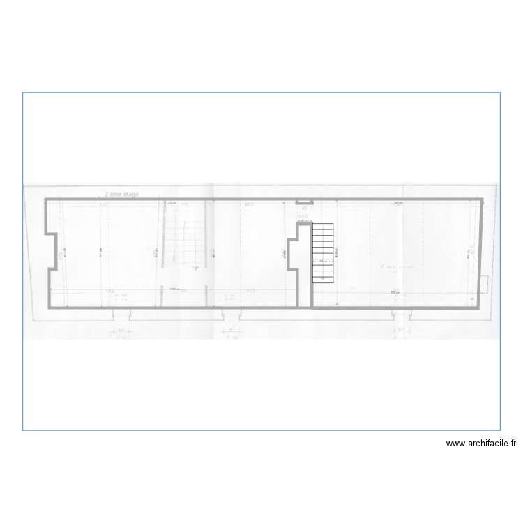 2eme étage étude plancher. Plan de 0 pièce et 0 m2