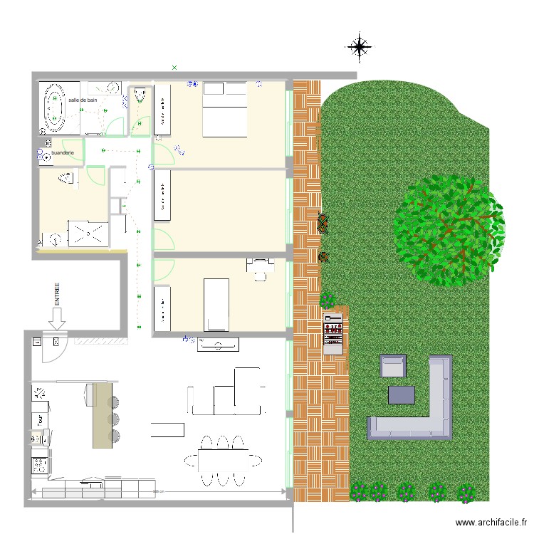 sandrine appartement version  6. Plan de 0 pièce et 0 m2