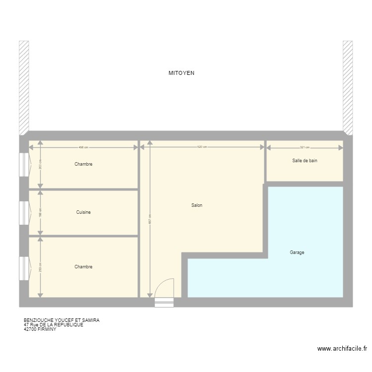 BENZIOUCHE YOUCEF. Plan de 0 pièce et 0 m2