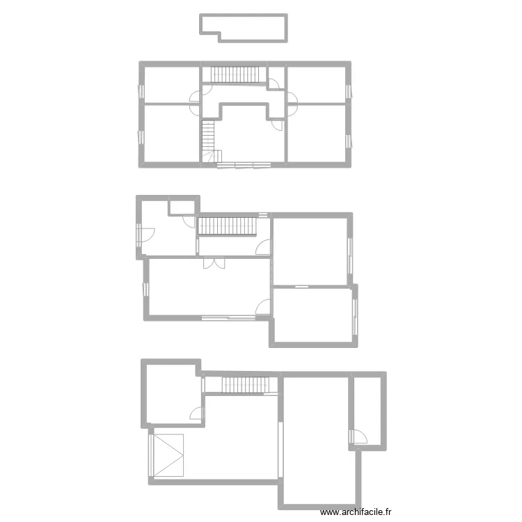 Maison noir fontaine. Plan de 