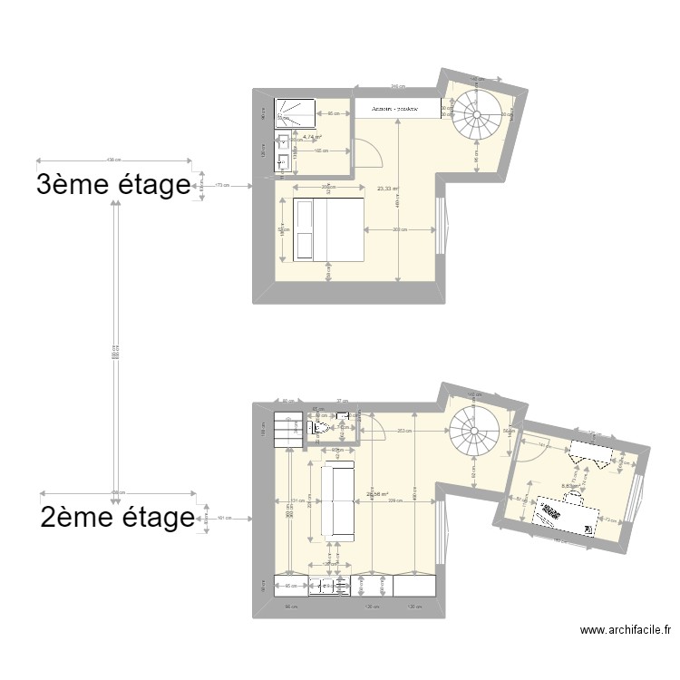 Plan Duplex V2. Plan de 0 pièce et 0 m2
