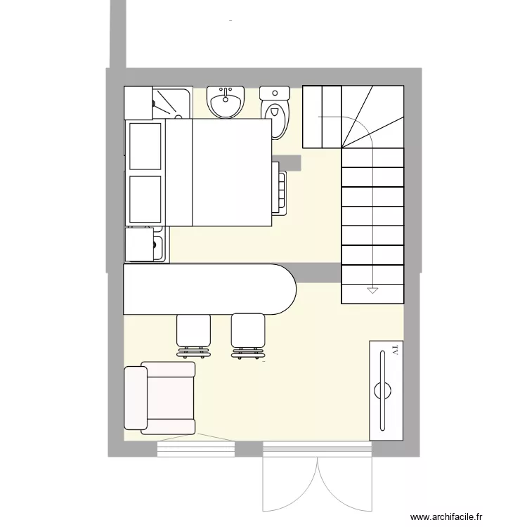 Chambre. Plan de 