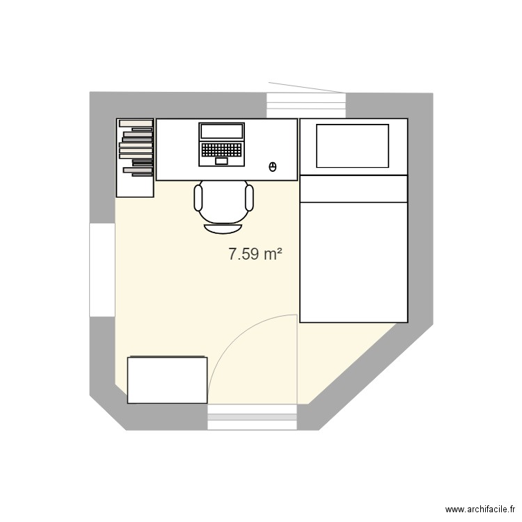 Bedroom. Plan de 0 pièce et 0 m2