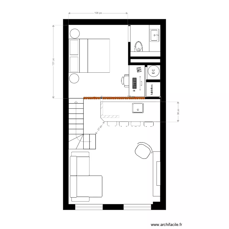 guillaume etage. Plan de 