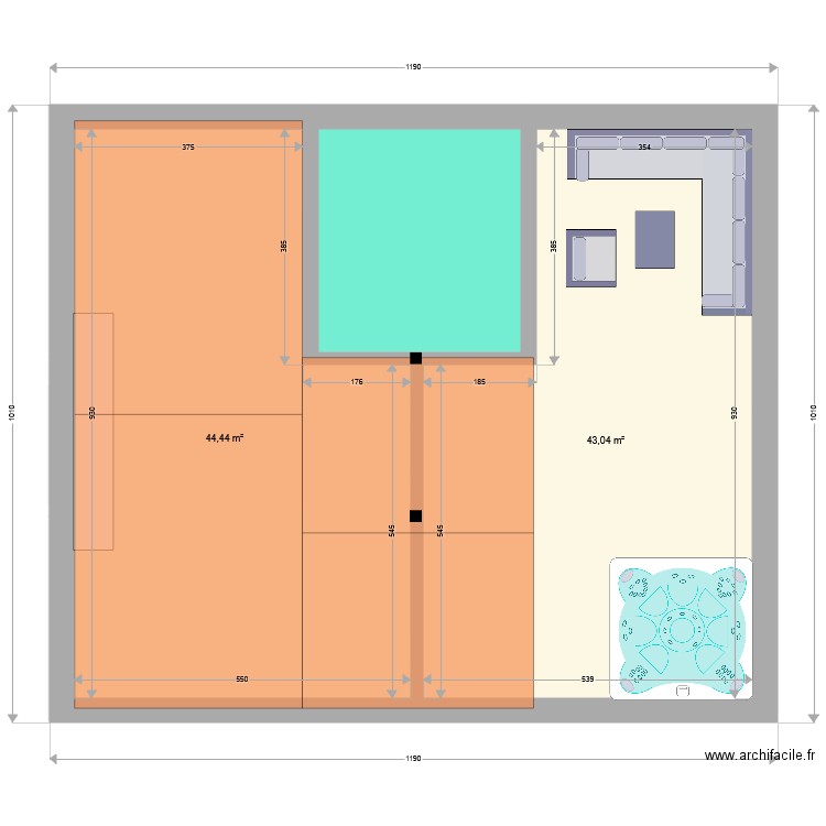 St Jean Lasseille aprés travaux. Plan de 0 pièce et 0 m2