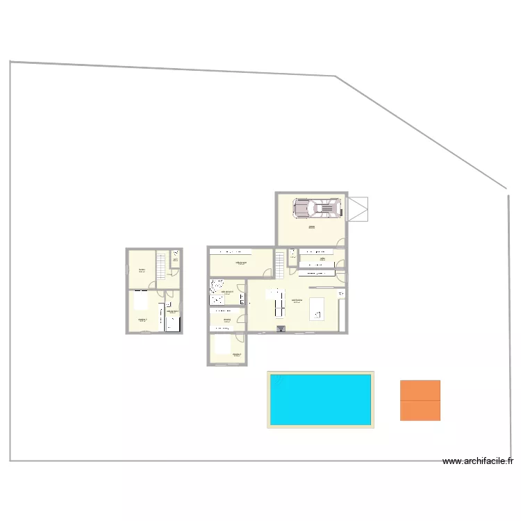 plan 2 niveaux. Plan de 