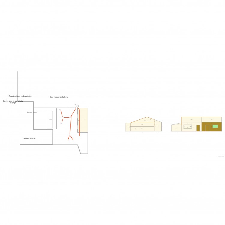 plan écoulement. Plan de 0 pièce et 0 m2