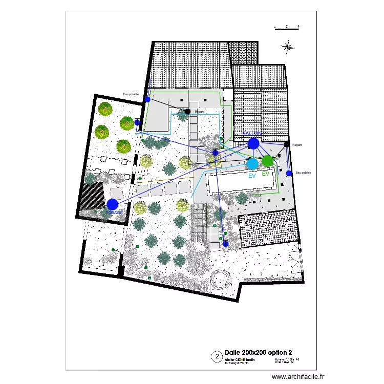 Aimargues réseau eau jardin. Plan de Aimargues réseau eau jardin. Plan de