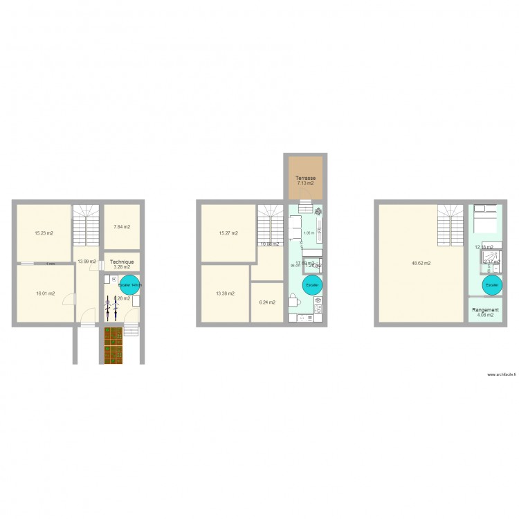 Masset 61 Studio 1. Plan de 0 pièce et 0 m2