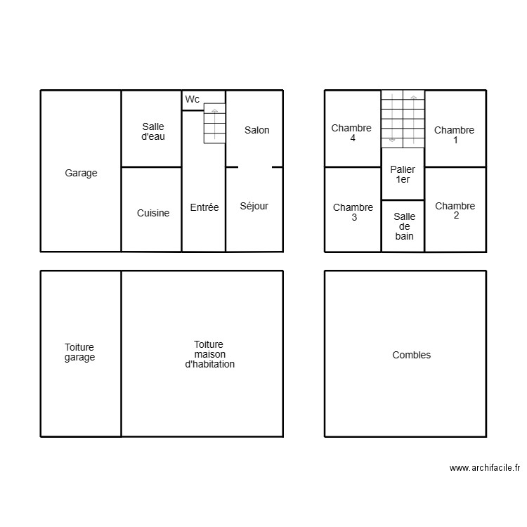 PLOZEVET BOSSER. Plan de 9 pièces et 30 m2