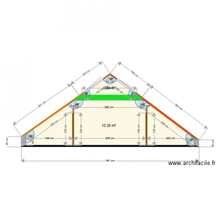 COMBLE SOUS PENTE. Plan de 0 pièce et 0 m2