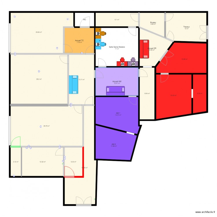 Plan final. Plan de 0 pièce et 0 m2