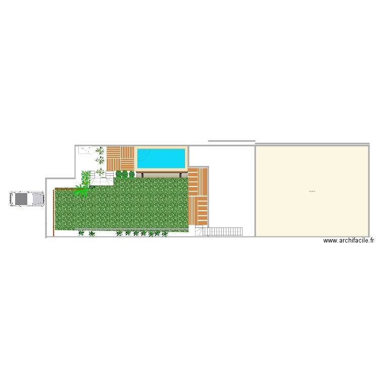 jardin. Plan de 0 pièce et 0 m2