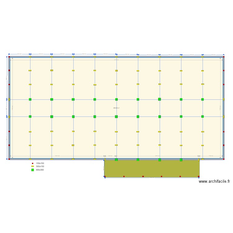 Bolnichka svai. Plan de 24 pièces et 591 m2