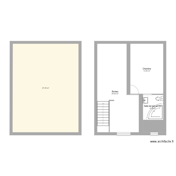 Etage Jean Bart. Plan de 0 pièce et 0 m2