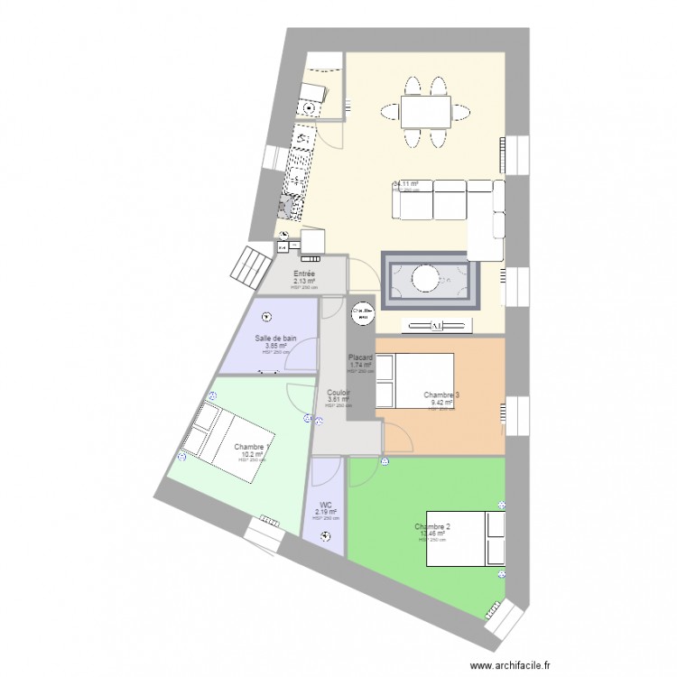 Hennebont 1er projet V2 élec Prise . Plan de 0 pièce et 0 m2