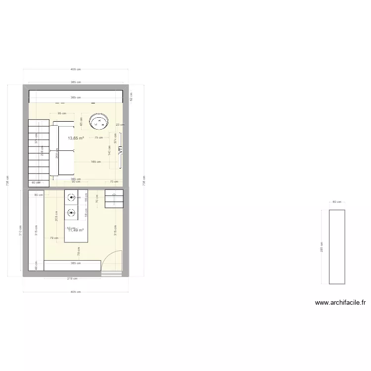 atelier appt n&deg;2 - version 3. Plan de 