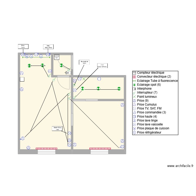 3 Square Vallois Prises. Plan de 0 pièce et 0 m2