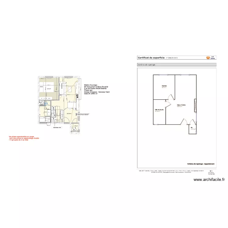  Bon air APS plan cloisons conserv&eacute;es. Plan de 