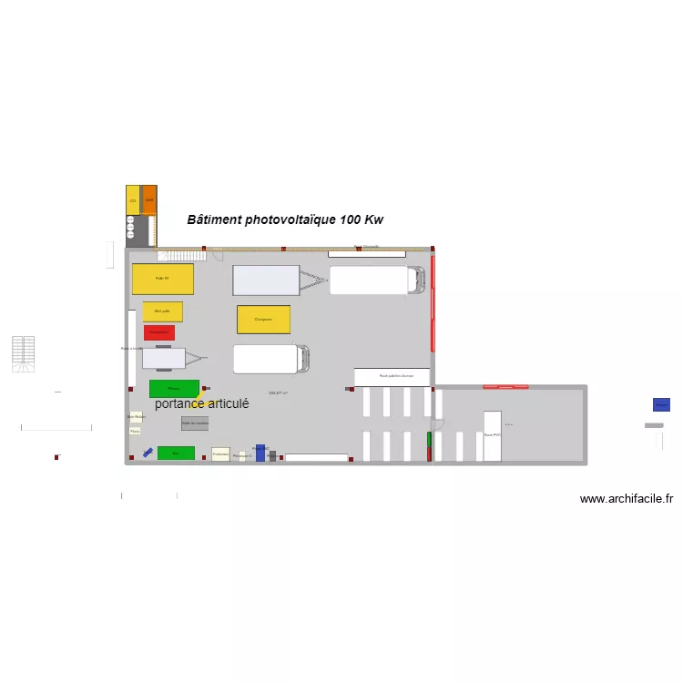 Bâtiment atelier. Plan de Bâtiment atelier. Plan de