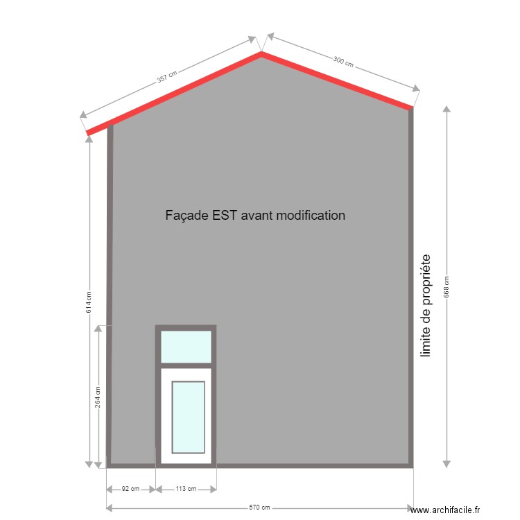 façade est avant modification. Plan de 0 pièce et 0 m2