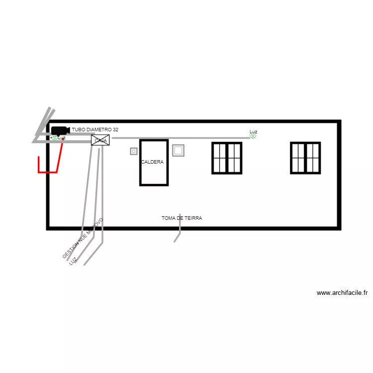 MUR CUISINE EXT. Plan de MUR CUISINE EXT. Plan de